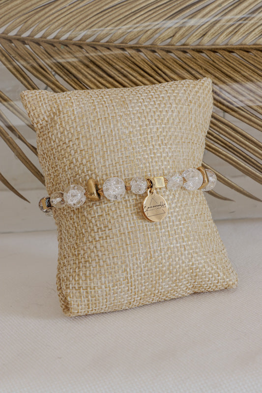 Bracelet Quartz Blanc Givré – Clarté, Pureté et Harmonie Intérieure